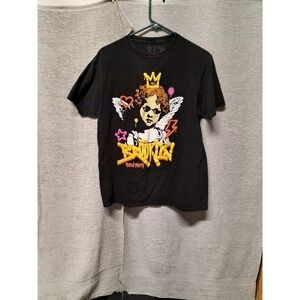 SCW Brooklyn NewYorkCherub Graffiti GraphicT-Shirt Mens LargeBlack Streetwear(B7